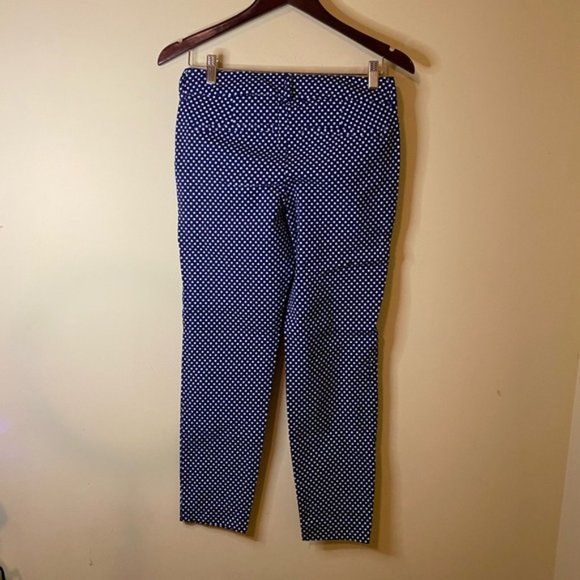 Old Navy White Polka Dot Navy Blue Pixie Stretchy Pants Size 4 - Picture 5 of 8